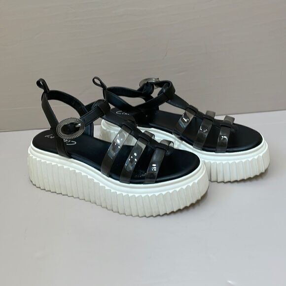 CIRCUS‎ NY BY SAM EDELMAN PLATFORM SANDALS IN BLACK - Picture 1 of 8